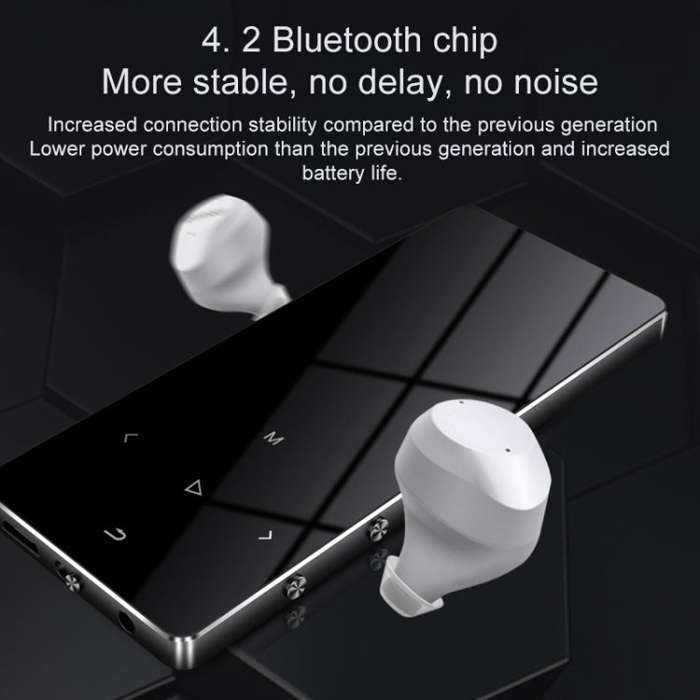 X2 16GB 1.8 inch Touch Screen Metal Bluetooth MP3 MP4 Hifi Sound Music Player (Blue)