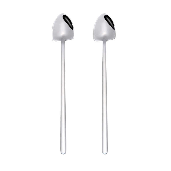 2 PCS Stainless Steel Spoon Creative Coffee Spoon Bar Ice Spoon Gold Plated Long Stirring Spoon, ...