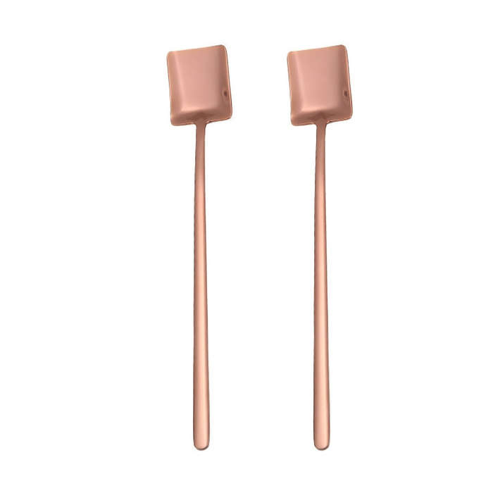 2 PCS Stainless Steel Spoon Creative Coffee Spoon Bar Ice Spoon Gold Plated Long Stirring Spoon, ...
