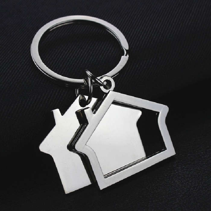 2 PCS Creative House Keychain Cottage Small Gift Pendant