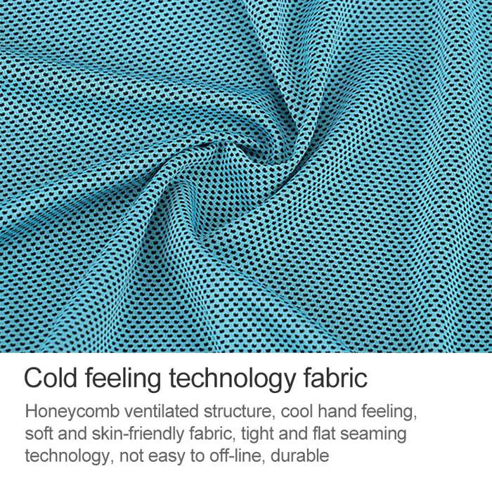 Absorbent Polyester Quick-drying Breathable Cold-skinned Fitness Sports Portable Towel(Light Blue)