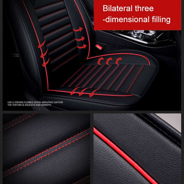 Universal PU Leather Car Seat Cover Black White