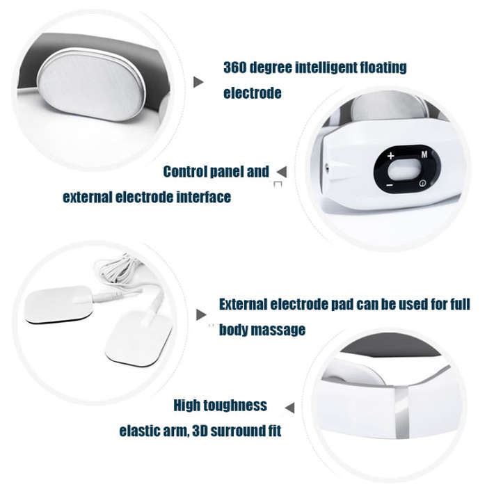 Cervical Vertebra Massager Charging Intelligent Pulse Physiotherapy Instrument Electromagnetic Vi...
