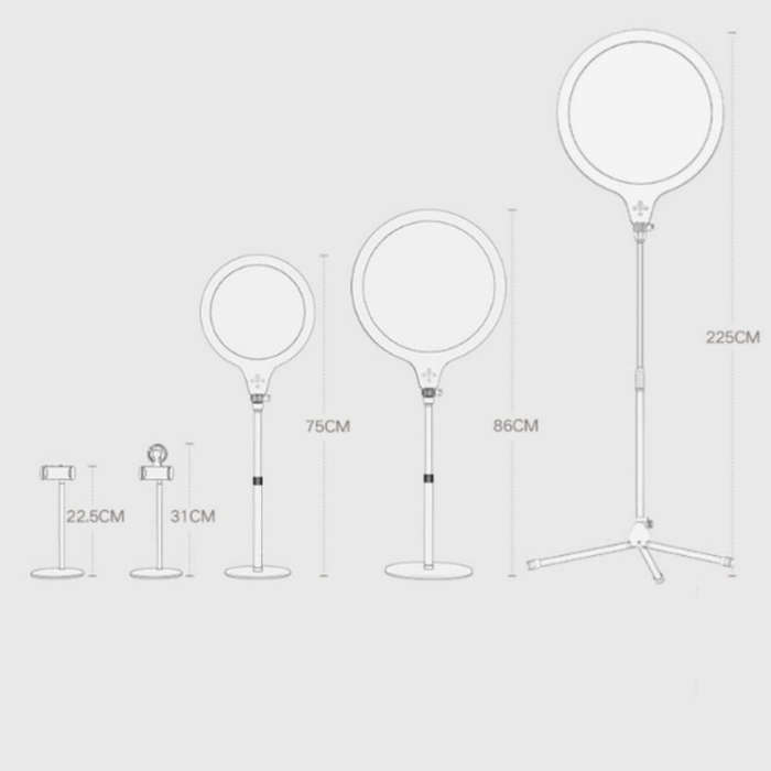 14.2 inch 36cm Live Broadcast Photography Desktop Beauty Fill Light Bracket, Style:Large Version+...