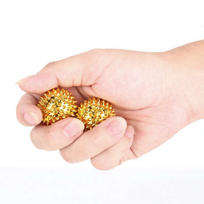 1 Pair Magnetic Massage Ball Relax Muscle Finger Plantar Pressure Massage Stab Ball, Size:4.7cm(G...