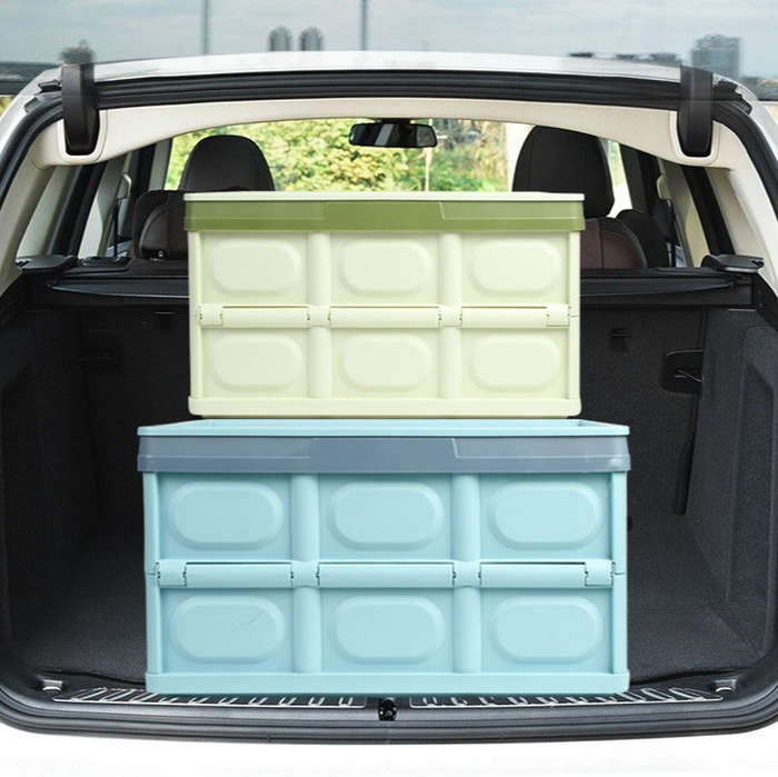 Car Trunk Storage Box Foldable Car Plastic Storage Box, Size:S(Green)