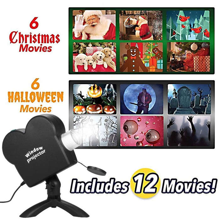 Christmas Halloween Laser Projector Mini Window Home Theater Projector, Plug Type:EU Plug
