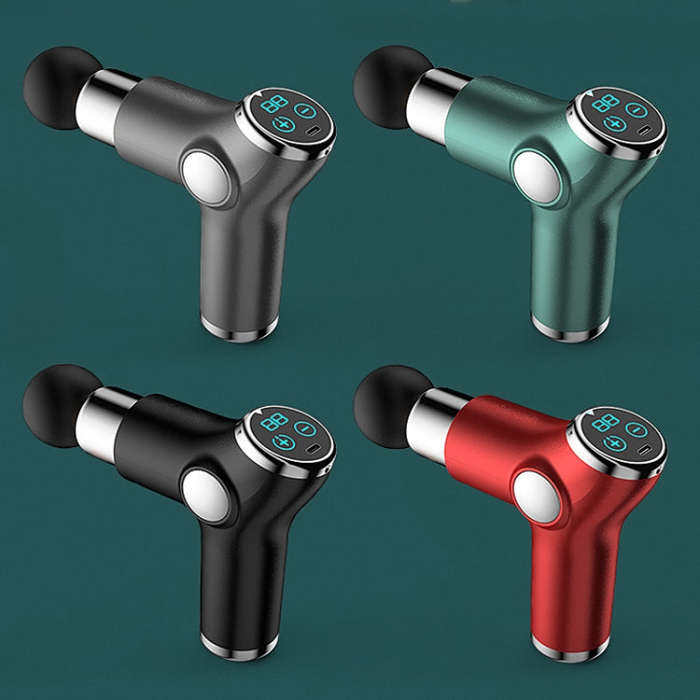 K515 Mini Fascia Gun Fitness Relax Muscle Massage Gun(LCD Version 32 Gears (Green))