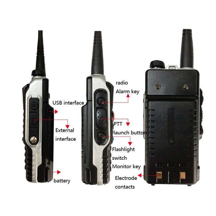 Baofeng BF-B2Plus Outdoor 50km Mini High-power FM Walkie-talkie, Plug Specifications:EU Plug