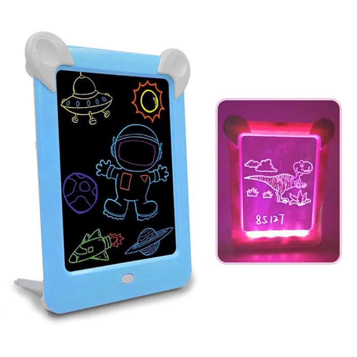 LED Luminous Drawing Board Electronic Fluorescent Writing Board Children Light Painting Message B...
