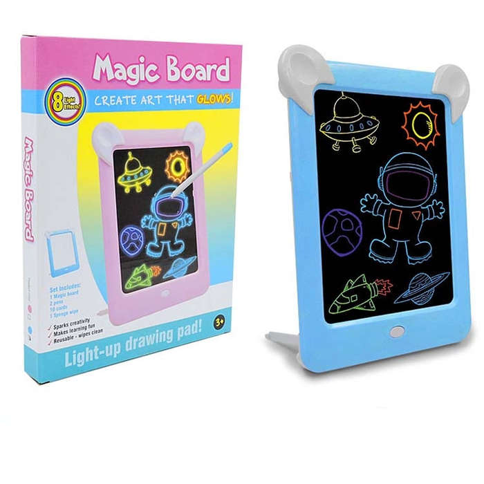 LED Luminous Drawing Board Electronic Fluorescent Writing Board Children Light Painting Message B...