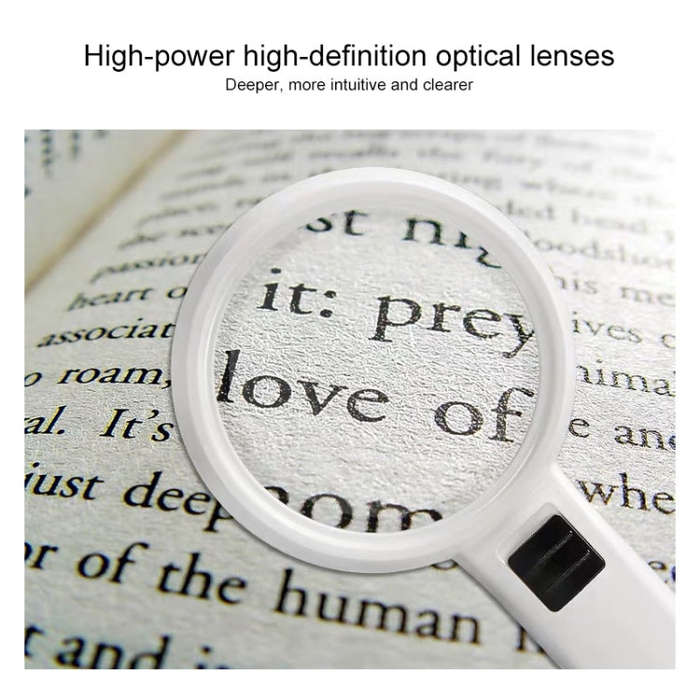 Handheld High-definition Lens with LED Light Reading and Maintenance Magnifying Glass for the Eld...