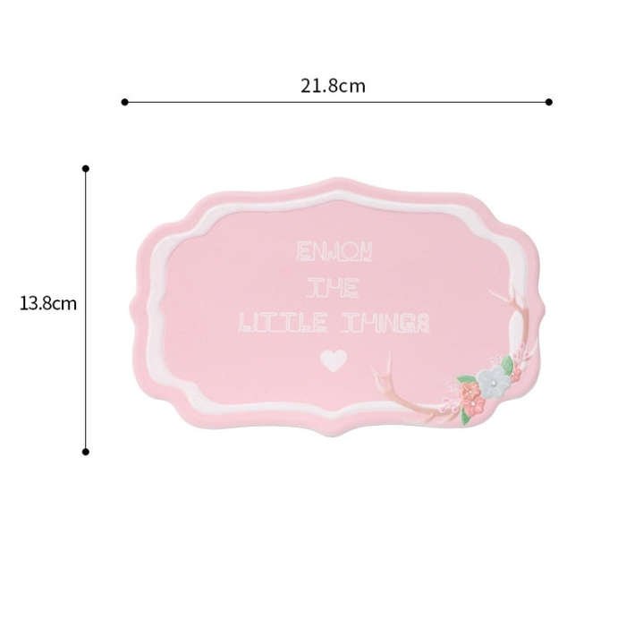 2 PCS Car Interior Decoration Anti-slip Mat PVC Soft Rubber Coaster Placemat(Fun Powder)