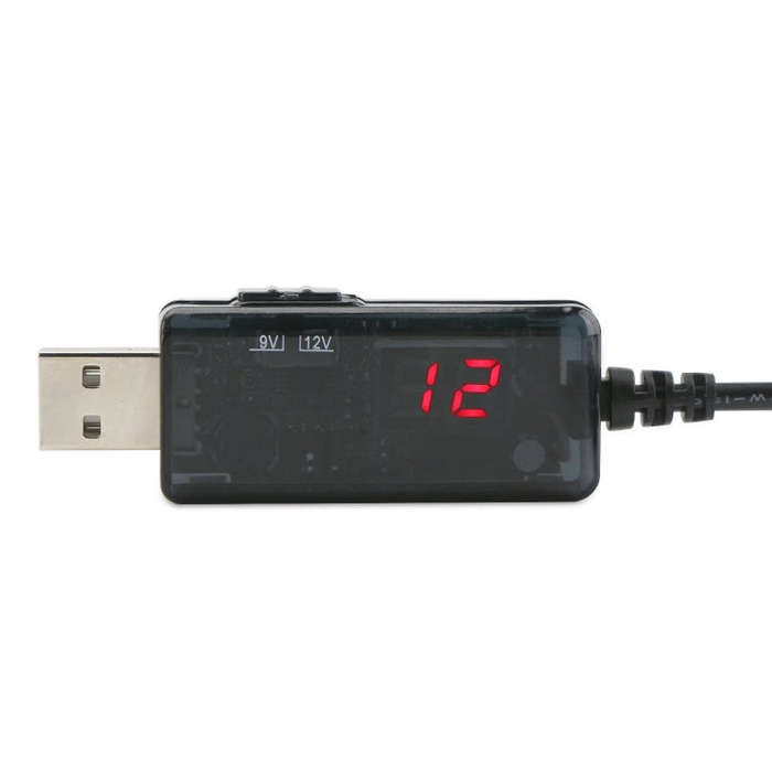 USB Boost Cable 5V Step Up to 9V 12V Adjustable Voltage Converter 1A Step-up Volt Transformer DC ...