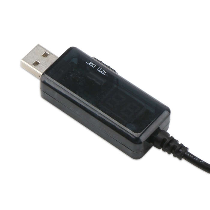 USB Boost Cable 5V Step Up to 9V 12V Adjustable Voltage Converter 1A Step-up Volt Transformer DC ...