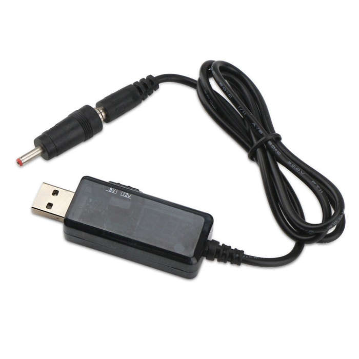 USB Boost Cable 5V Step Up to 9V 12V Adjustable Voltage Converter 1A Step-up Volt Transformer DC ...