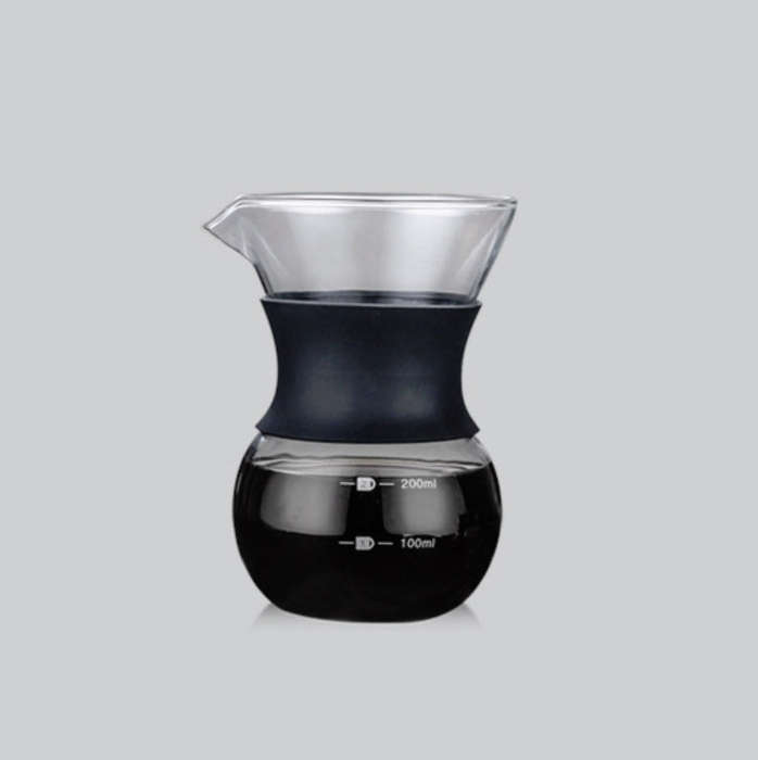 High Temperature Resistant Coffee Maker, Capacity:200ml, Style:Without Strainer