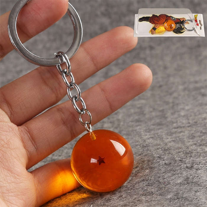 2 PCS Anime 7 Stars Balls 2.7cm PVC Figures Toys Keychain(1 star)