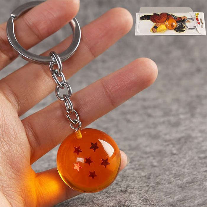 2 PCS Anime 7 Stars Balls 2.7cm PVC Figures Toys Keychain(6 star)