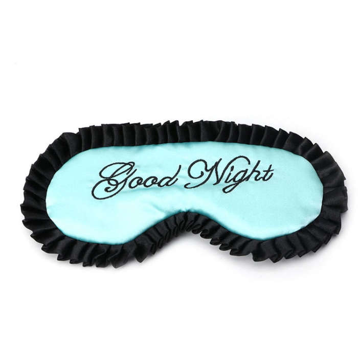 Comfortable Imitation Silk Satin Personalized Travel Sleep Mask Eye Cover(Green)
