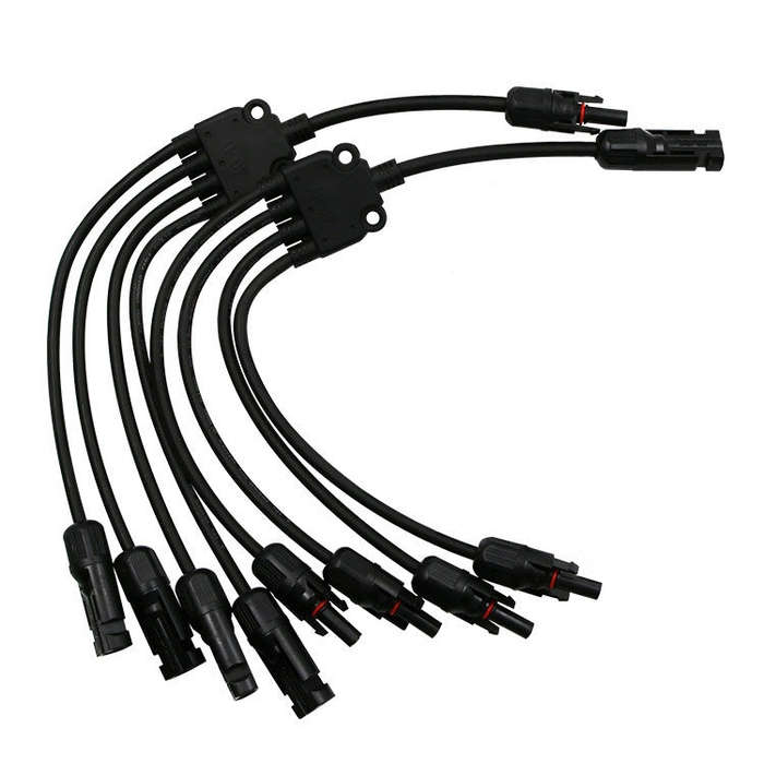 1 Pair MC4 Five-way Y Type MC4 Photovoltaic Connector Solar Branch Connector Solar Panel Male And...