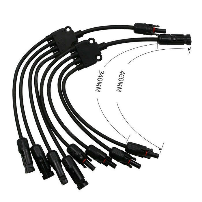 1 Pair MC4 Five-way Y Type MC4 Photovoltaic Connector Solar Branch Connector Solar Panel Male And...