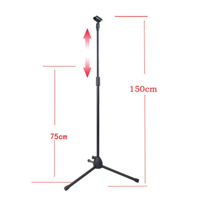 ML01  Live Microphone Lift Stand Floor Microphone Stand Stage Performance Vertical Tripod