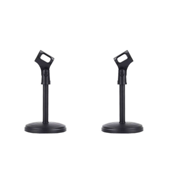 2 PCS Desktop Microphone Stand Desktop Multifunctional Live Microphone Stand  without Lifting (ZM...