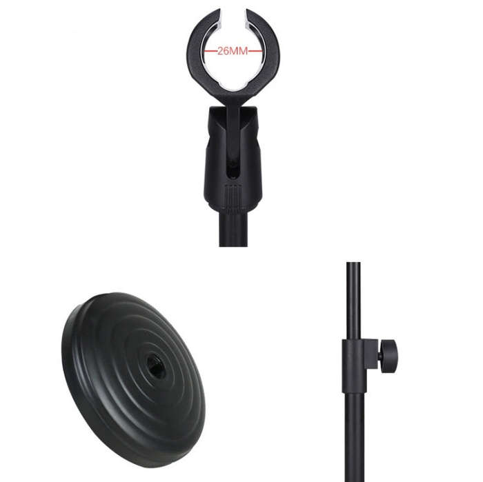 2 PCS Desktop Microphone Stand Desktop Multifunctional Live Microphone Stand  without Lifting (ZM...