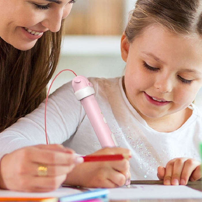 Drawing Three-Dimensional Graffiti Low Temperature 3D Printing Pen For Children A2 Pink Pig