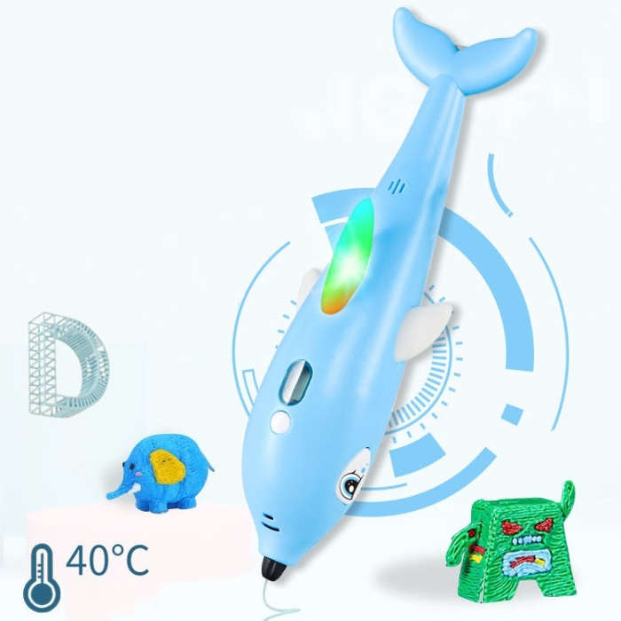 3D Printing Pen Three-Dimensional Painting Graffiti Brush(Blue)