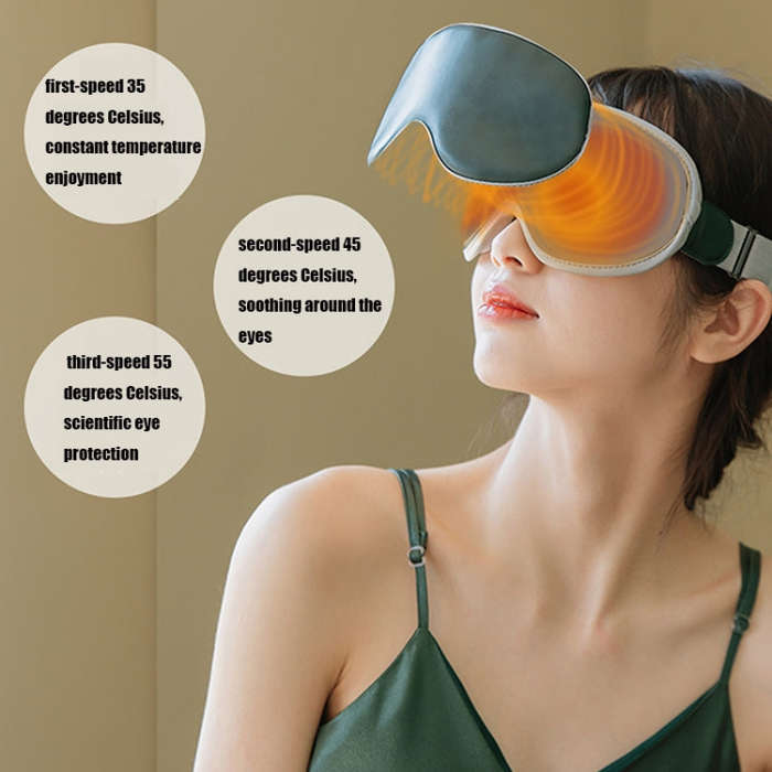 M02 Office Home Portable USB Type Remote Control Steam Sleep Massage Eye Mask(Pink)