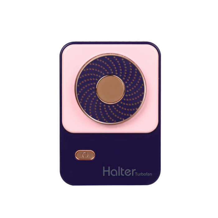 SHC-S03 USB Desktop Leafless Outdoor Sports Portable Lazy Hanging Neck Fan, Colour: Pink