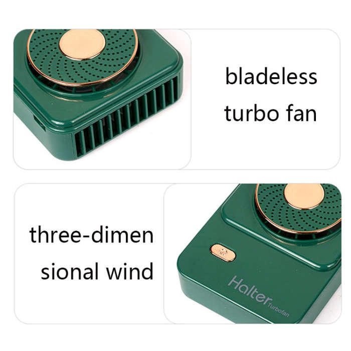 SHC-S03 USB Desktop Leafless Outdoor Sports Portable Lazy Hanging Neck Fan, Colour: Yellow
