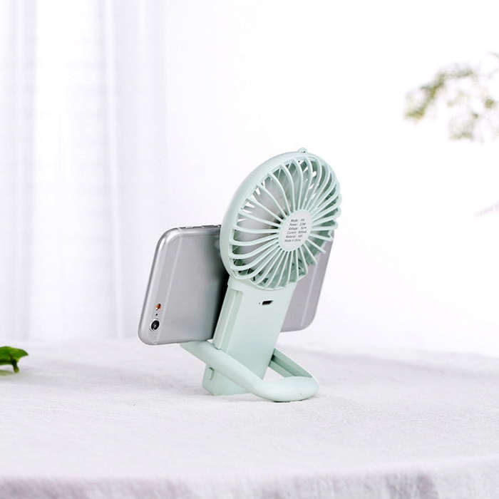 P9 Mobile Phone Holder Mini Fan Outdoor Children Hanging Neck USB Fan(Pink)