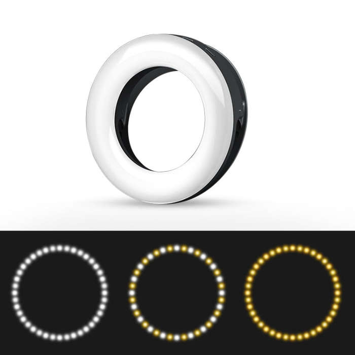 Mobile Phone Live Selfie Light LED Beauty Ring Fill Light(White)