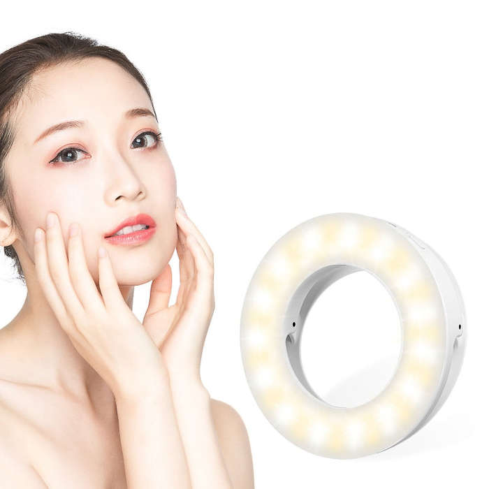 Mobile Phone Live Selfie Light LED Beauty Ring Fill Light(White)