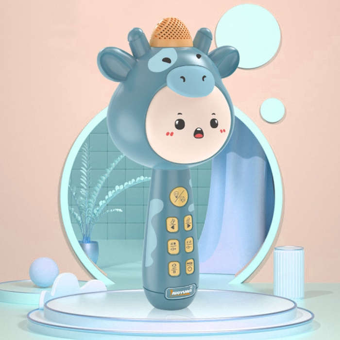 Children Wireless Singing Microphone Early Education Toys, Colour: Upgraded Blue