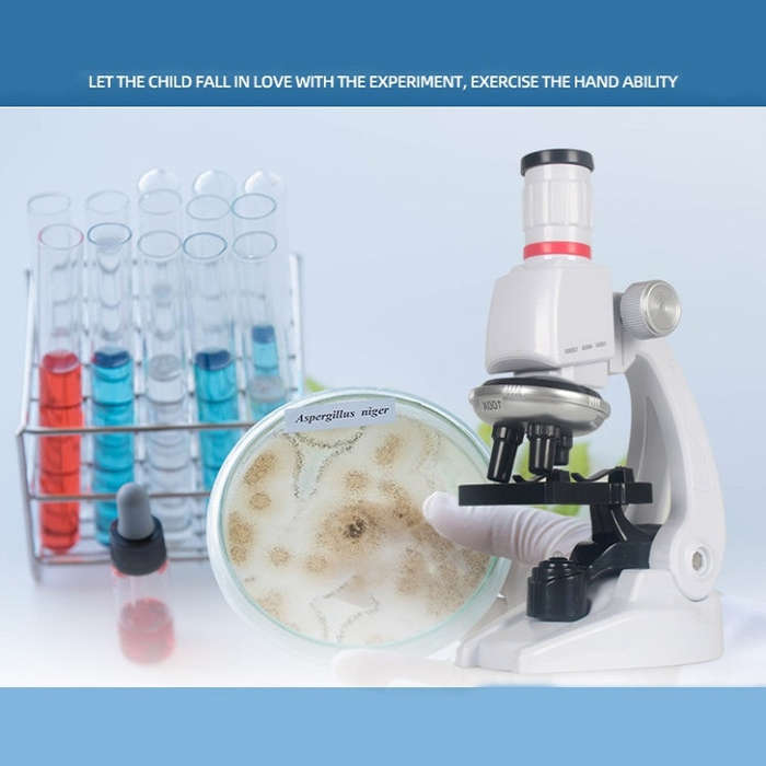 Early Education Biological Science 1200X Microscope Science And Education Toy Set For Children L