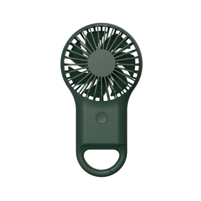 Handheld Pocket Mini Small Fan Portable Charging Outdoor USB Fan With 7 Color Light(ArmyGreen)