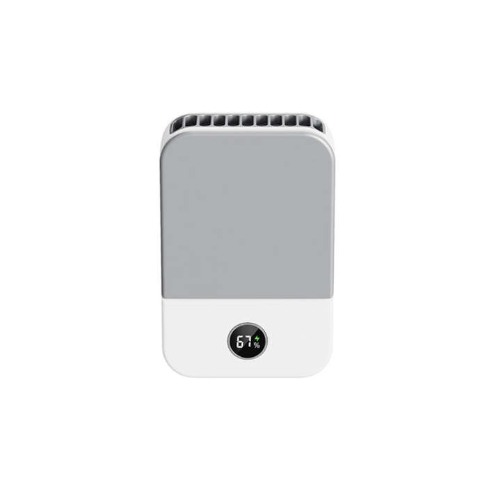 DQ205 Summer Mini Hanging Neck Fan USB Portable Student Silent High Wind Bladeless Fan(White)