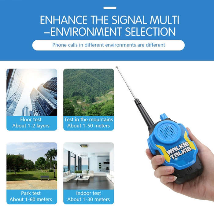1 Pair Intelligent Wireless Call Walkie-Talkie Remote Dialogue Interactive Children Toys(Yellow)