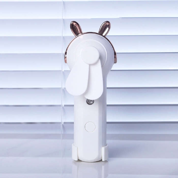 Handheld Hydrating Device Chargeable Fan Mini USB Charging Spray Humidification Small Fan(M9 Whit...