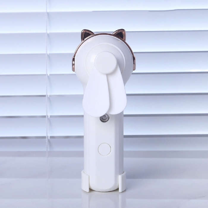 Handheld Hydrating Device Chargeable Fan Mini USB Charging Spray Humidification Small Fan(M10 Whi...
