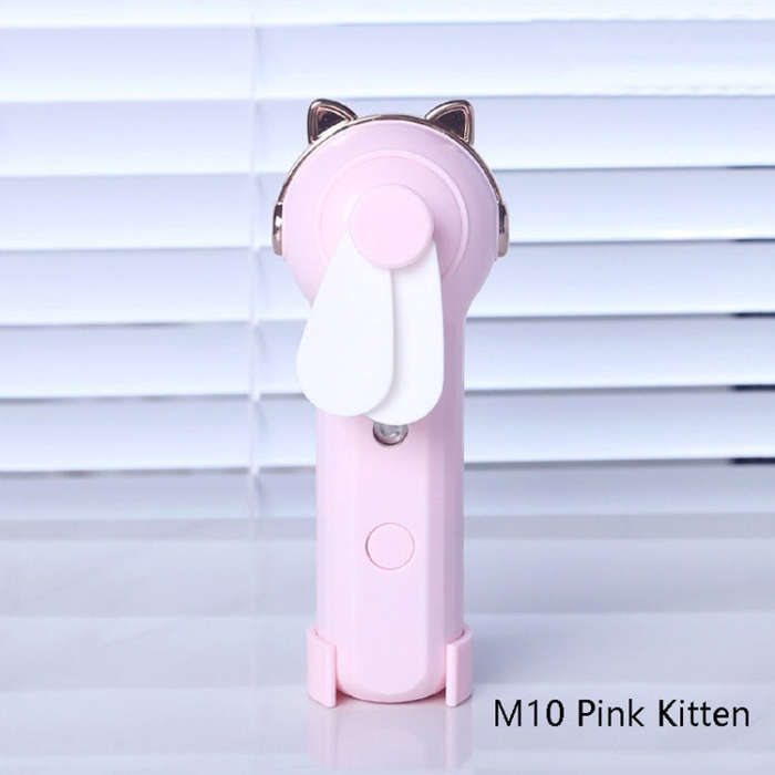 Handheld Hydrating Device Chargeable Fan Mini USB Charging Spray Humidification Small Fan(M10 Pin...