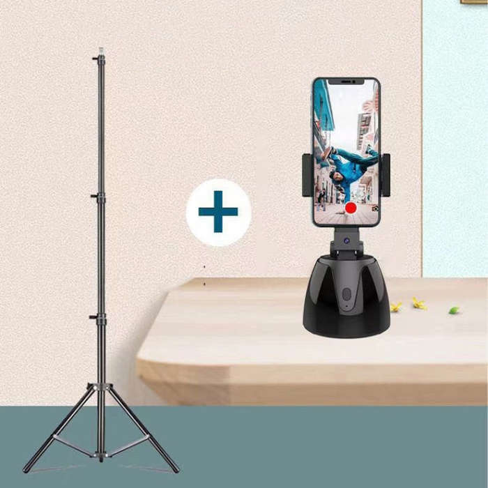 360-Degree Smart Follow-Up Selfie Live Video Recording Tripod Heads Charging Tripod Heads