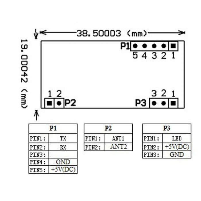 HW-205 RDM6300 125kHz Serial Port Reading RFID Card Module(Module)