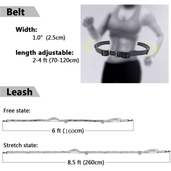 Running Reflective Double Telescopic Dog Rope Dog Chain Traction(Black D Ring Fluorescent Green)