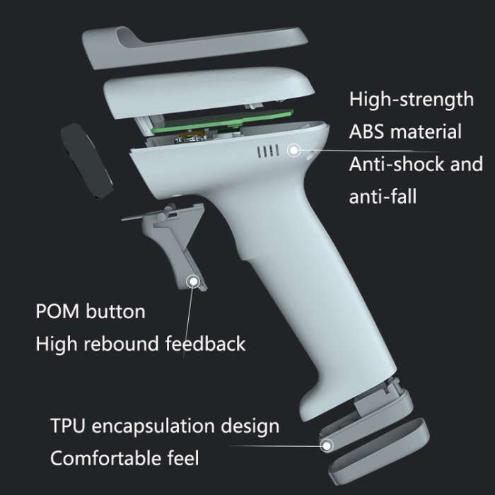 Deli 14881S Handheld Scanner Supermarket Express Single Wireless Scanner(White)