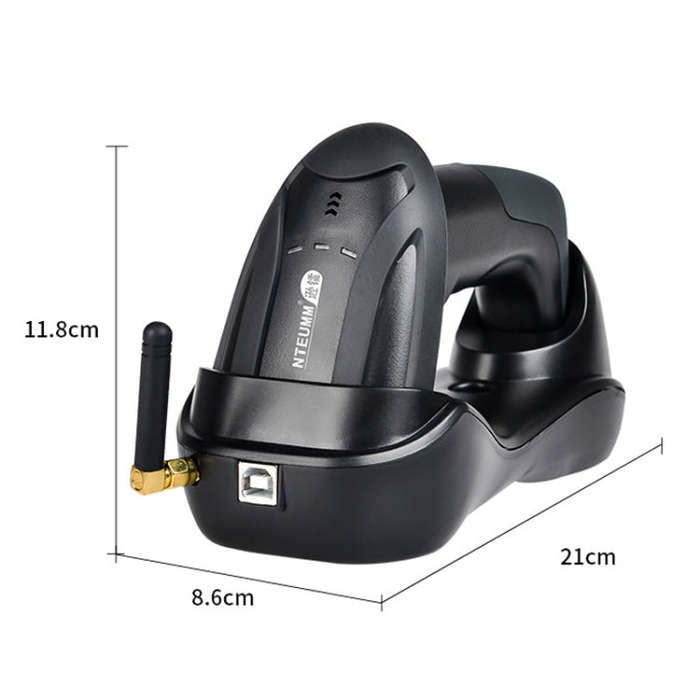 NETUM H8 Wireless Barcode Scanner Red Light Supermarket Cashier Scanner With Charger, Specificati...